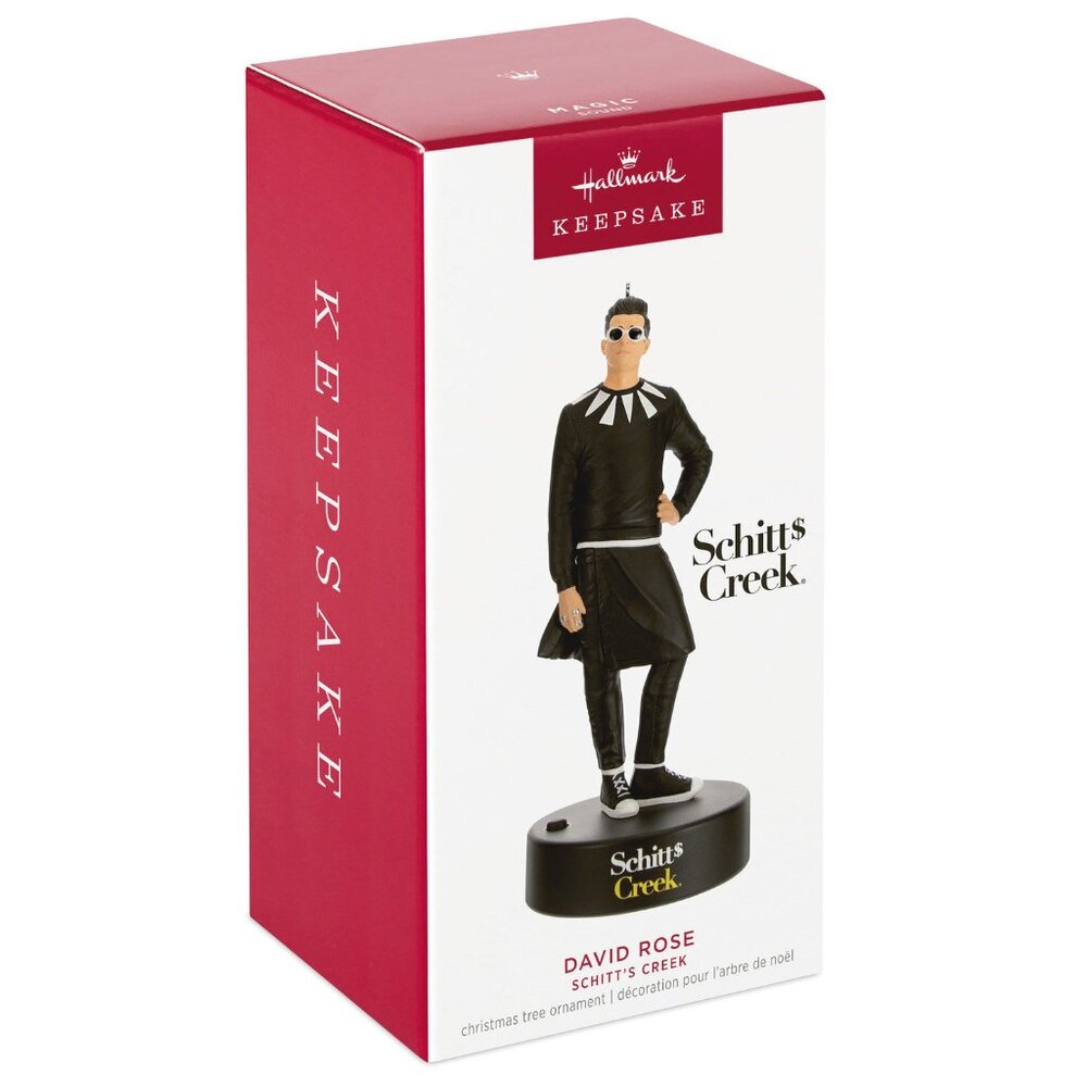 New! Schitt's Creek David Rose Hallmark Keepsake Christmas Ornament 2023 + Sound